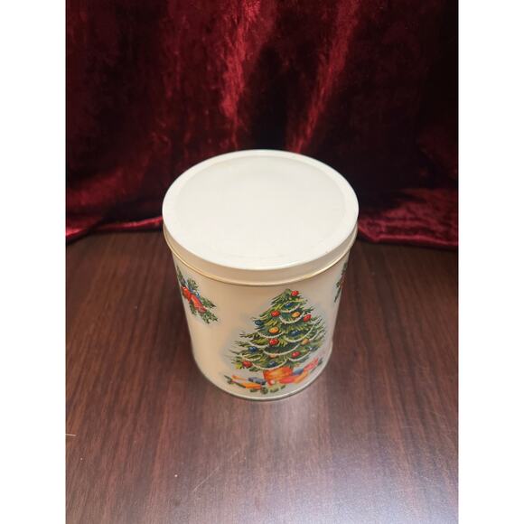 Vintage Christmas - Metal Storage Tin - Decorated Christmas Tree - Daher England - Picture 6 of 11